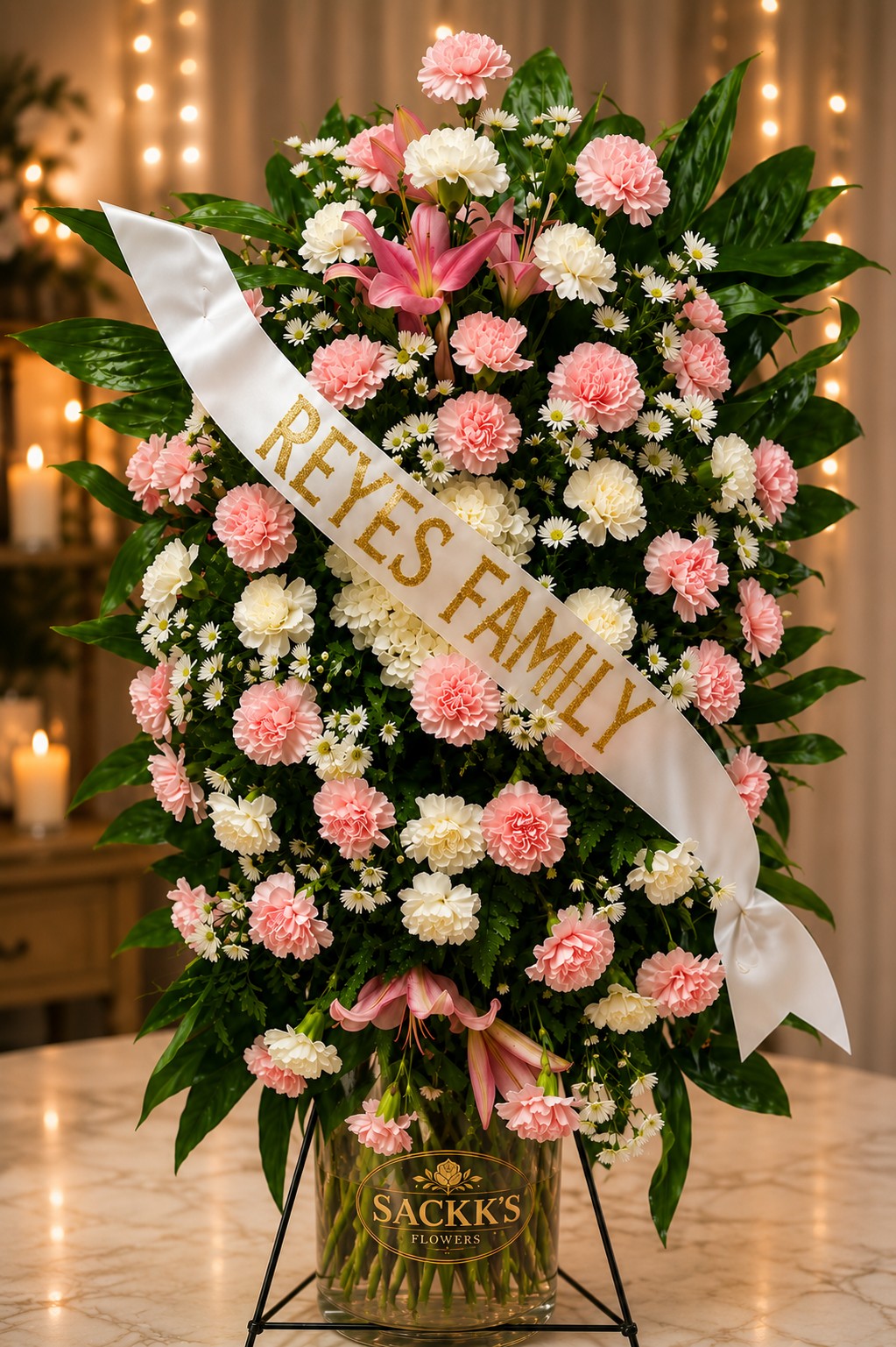 Floral spray for funerals